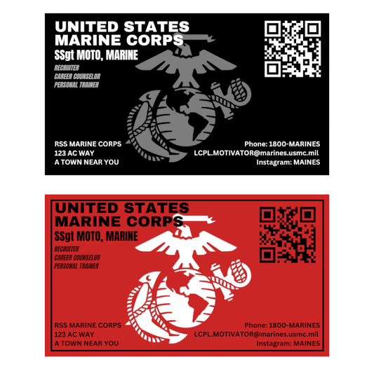 USMC RECRUITING CARDS
